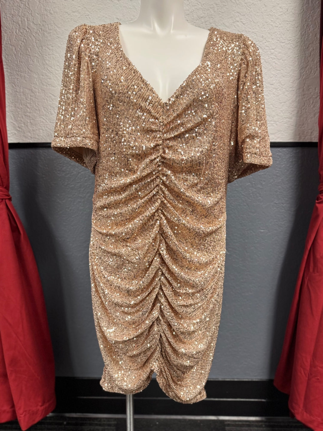 City Chic Women's Dress XXL Beige