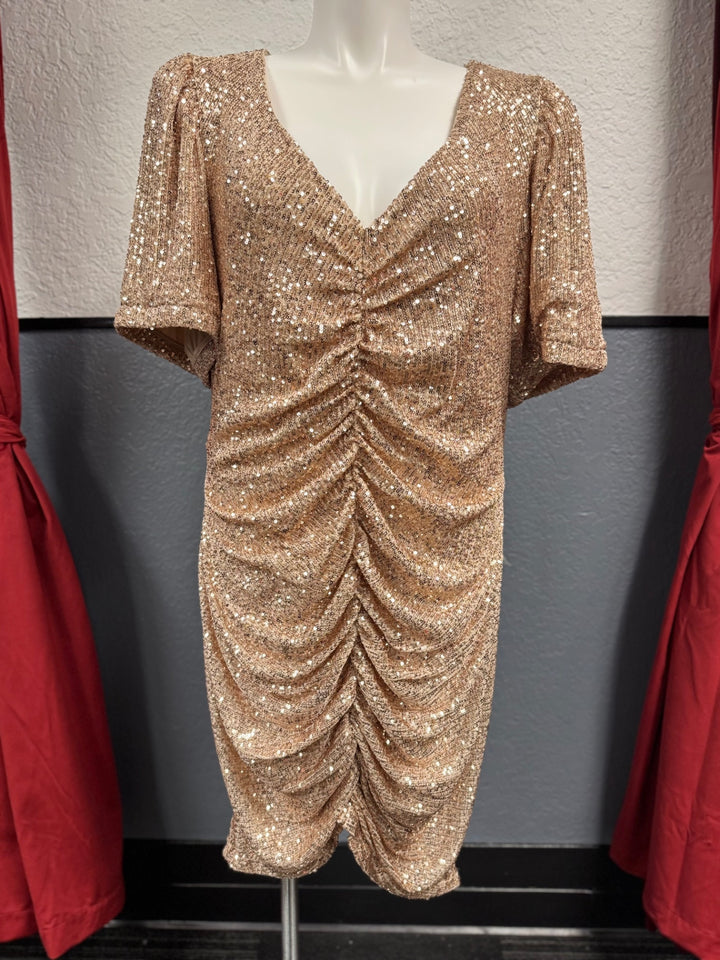 City Chic Women's Dress XXL Beige