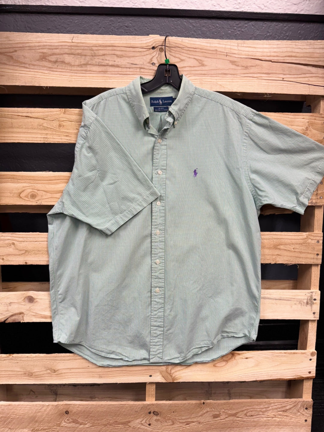 Ralph Lauren Men's Shirt LG (Light Green)