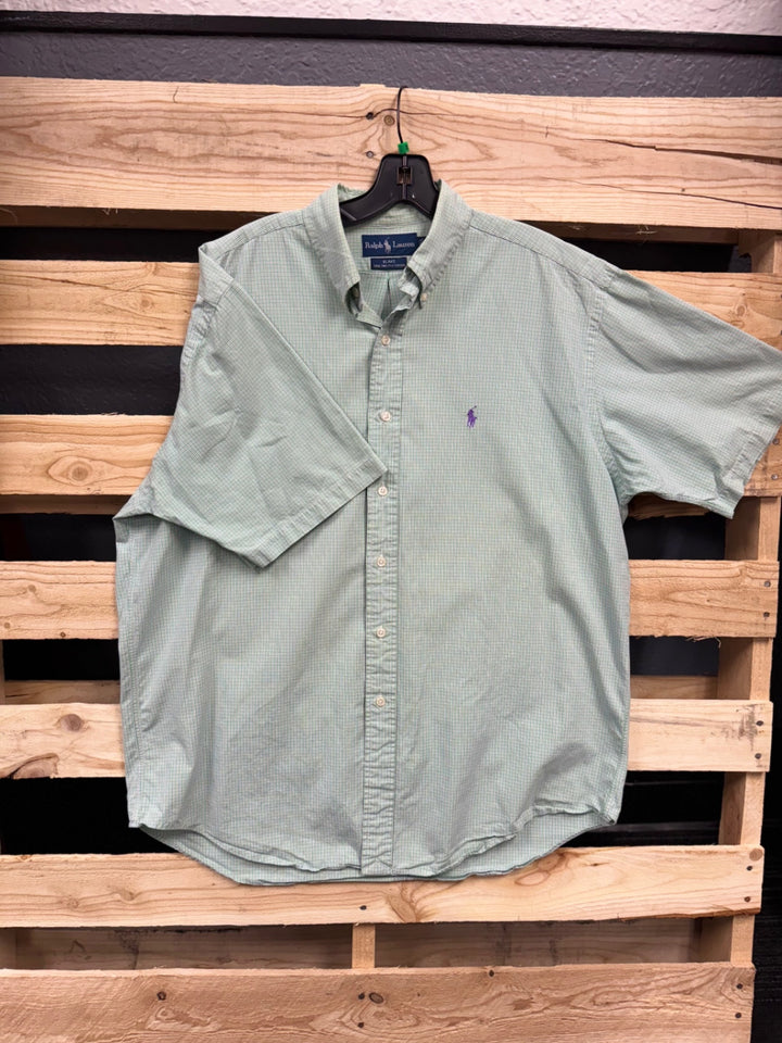 Ralph Lauren Men's Shirt LG (Light Green)