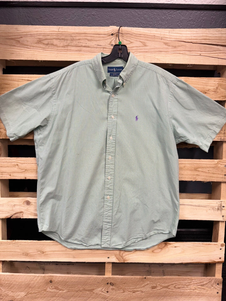 Ralph Lauren Men's Shirt LG (Light Green)