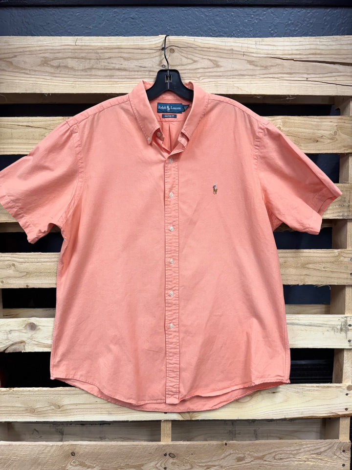 Ralph Lauren Men's Shirt XL (Peach)