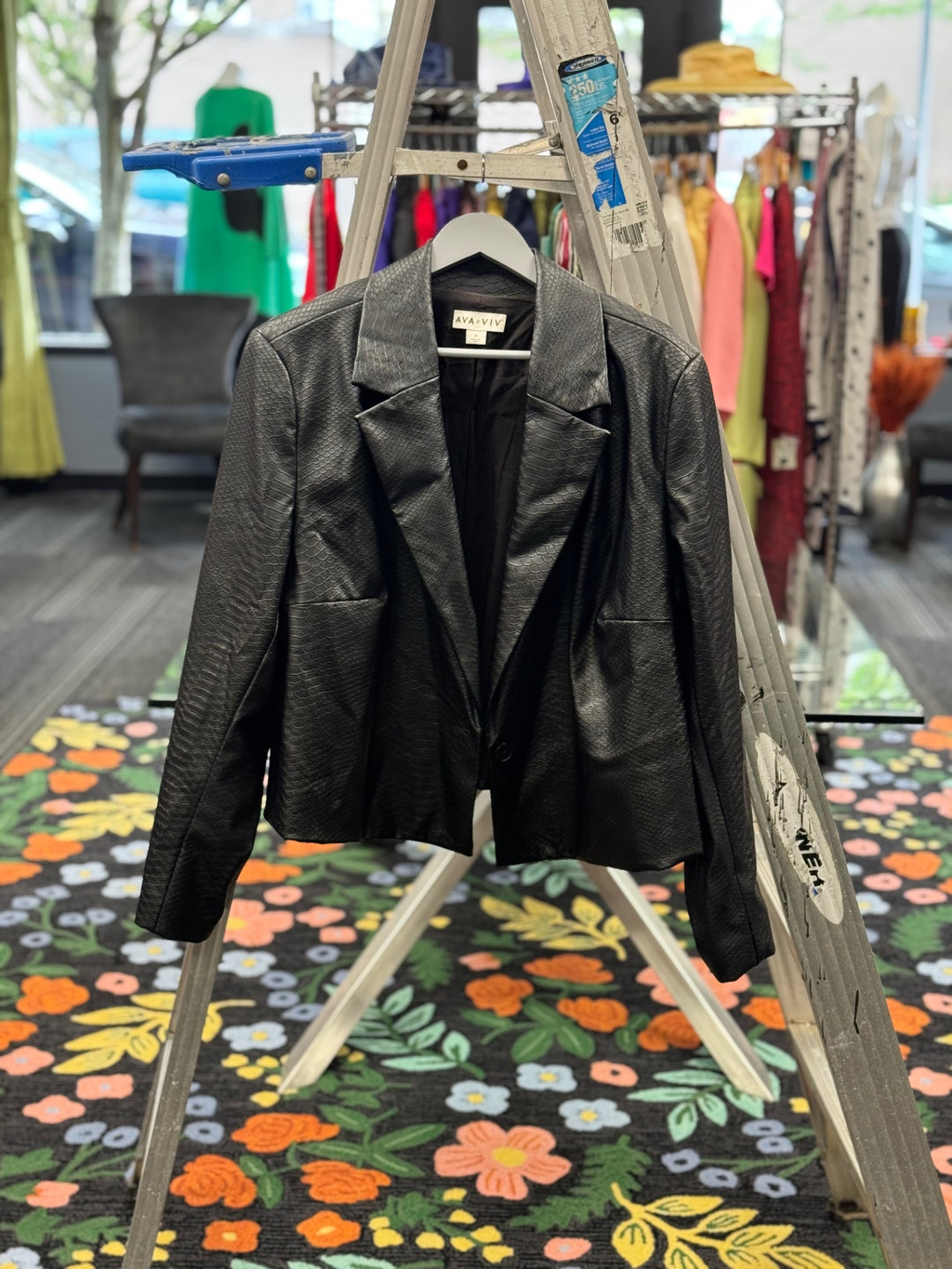 AVA VIV Women's Blazer Seperate 1X Black