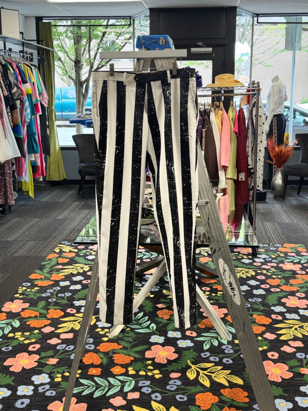 Beetlejuice Men’s Pants 33W x 30L Black and White