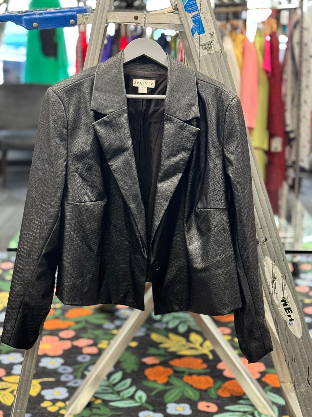 AVA VIV Women's Blazer Seperate 1X Black