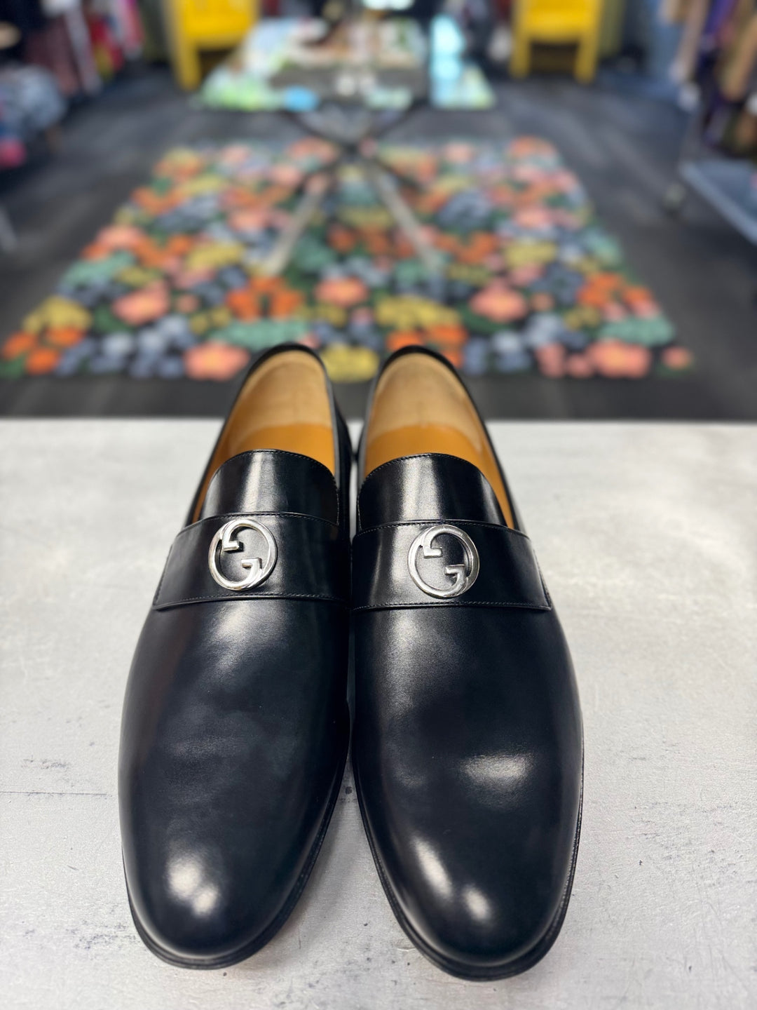 Gucci Men's Shoes 13 Black Leather