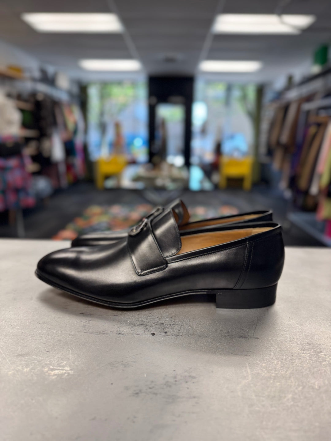 Gucci Men's Shoes 13 Black Leather