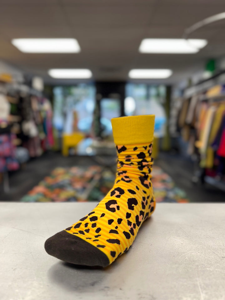 Douglas O'Dell Collection Socks Orange Cheetah 