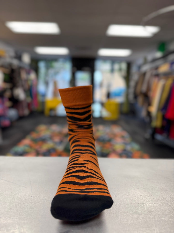 Douglas O'Dell Collection Socks Orange with Black Stripes