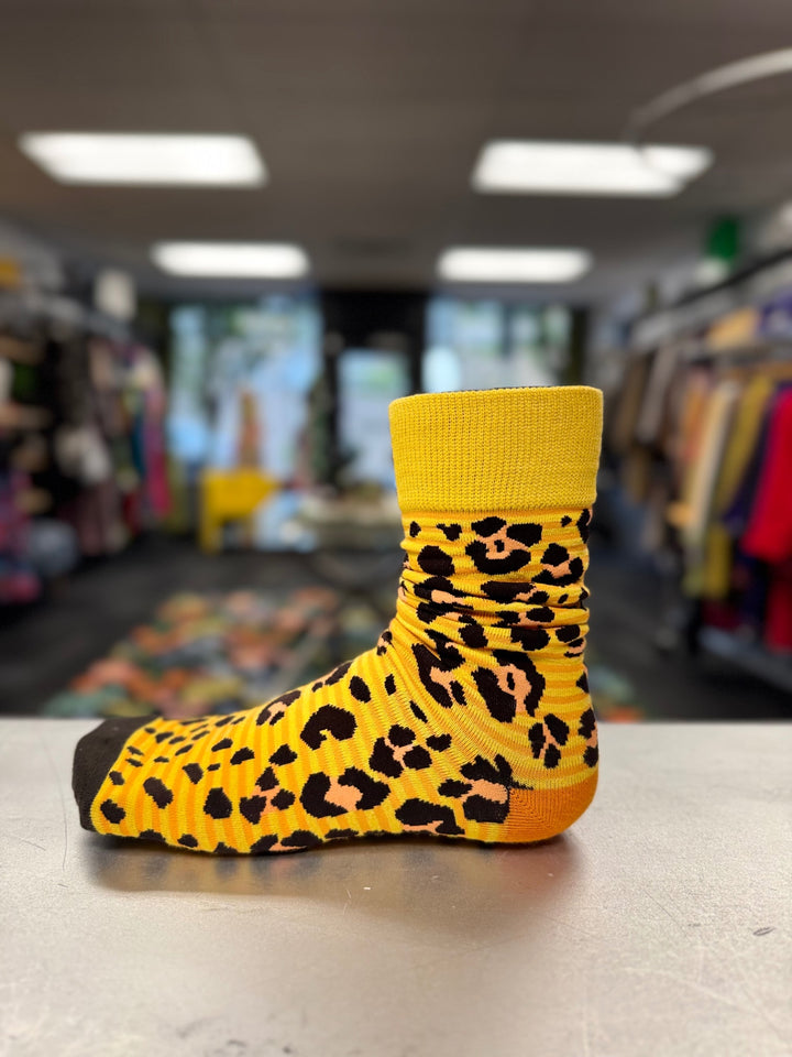 Douglas O'Dell Collection Socks Orange Cheetah 