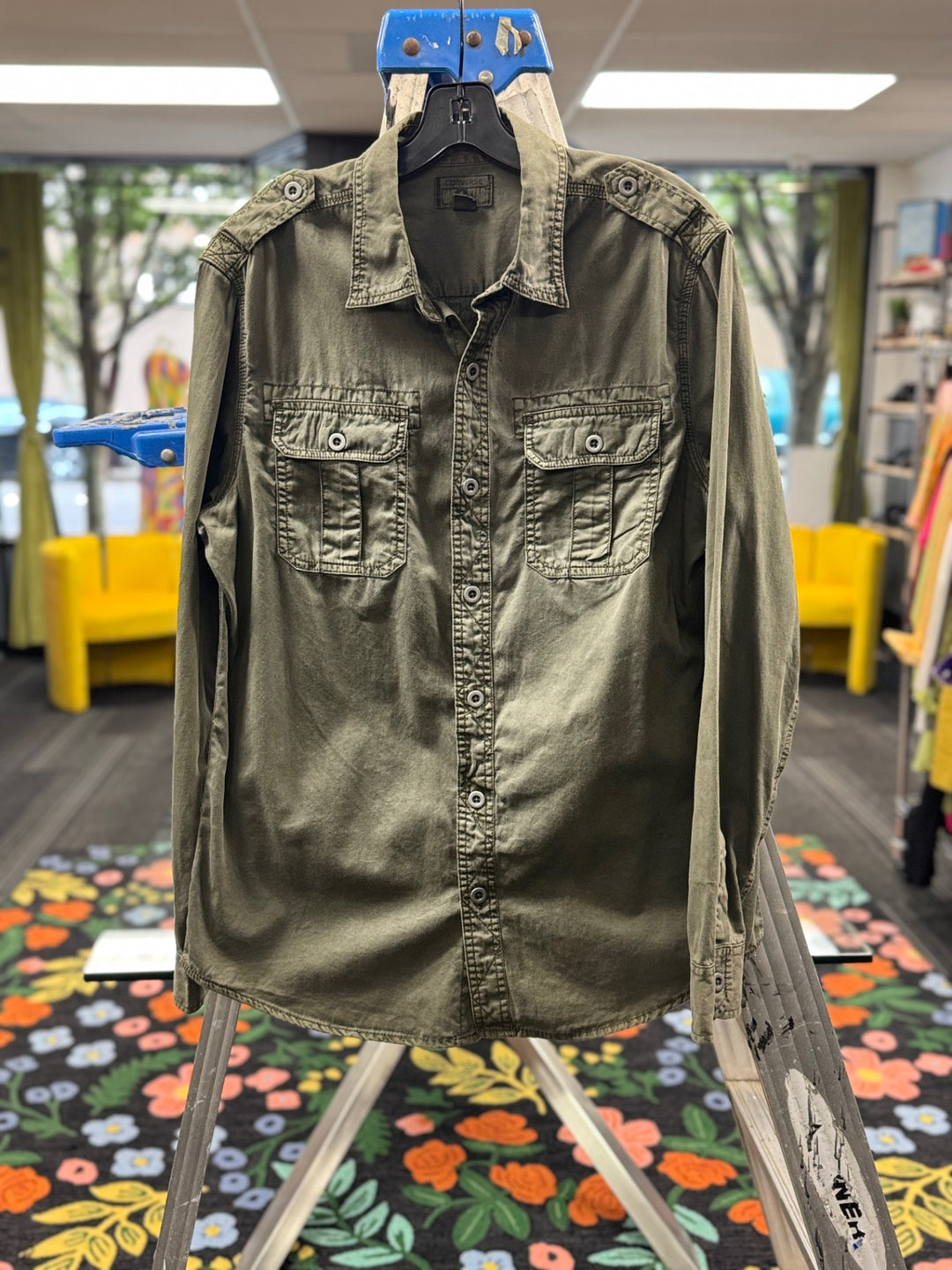 Converse Men’s Shirt MED Olive Green