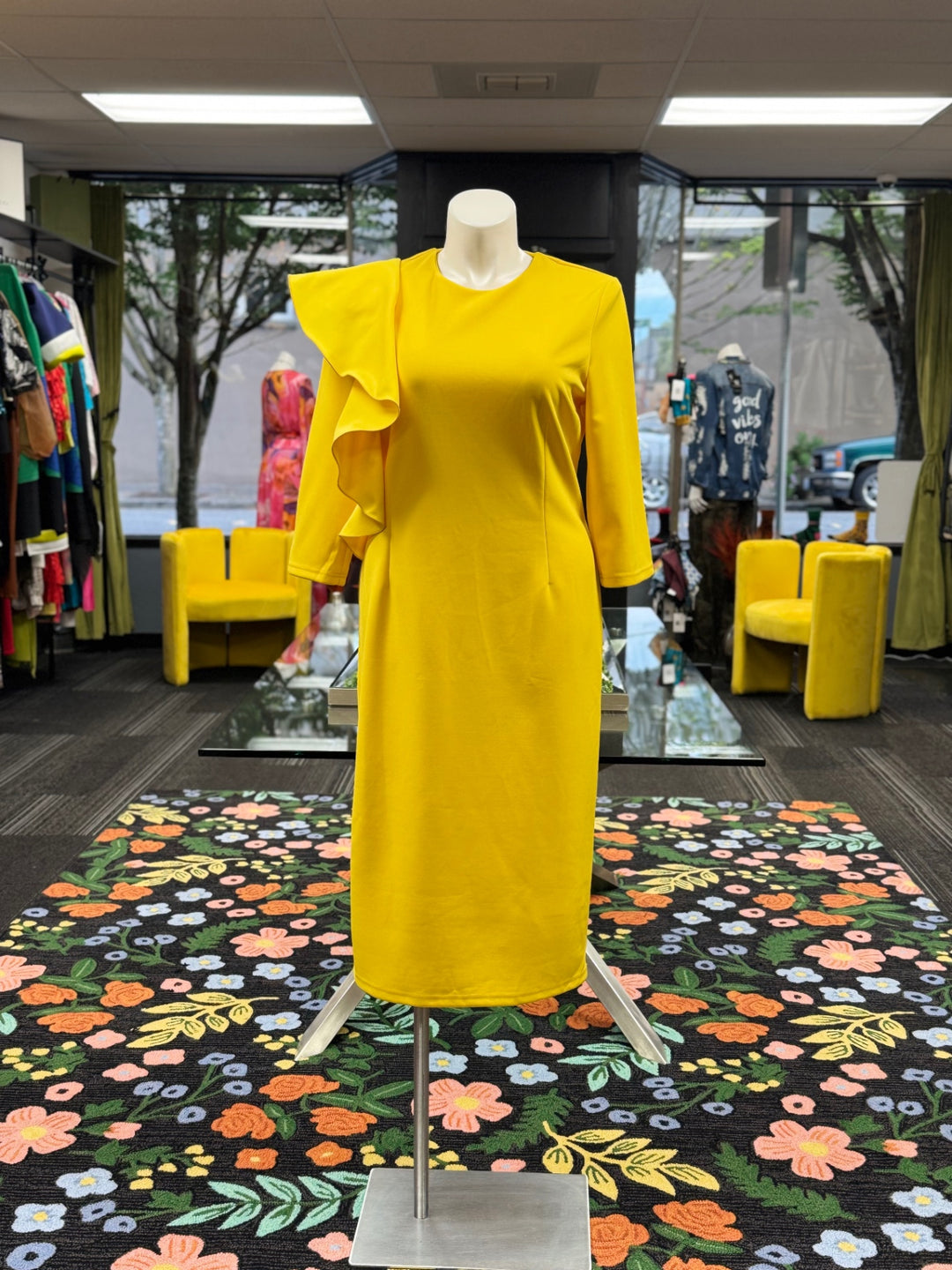Eien Women's Dress 3XL Yellow
