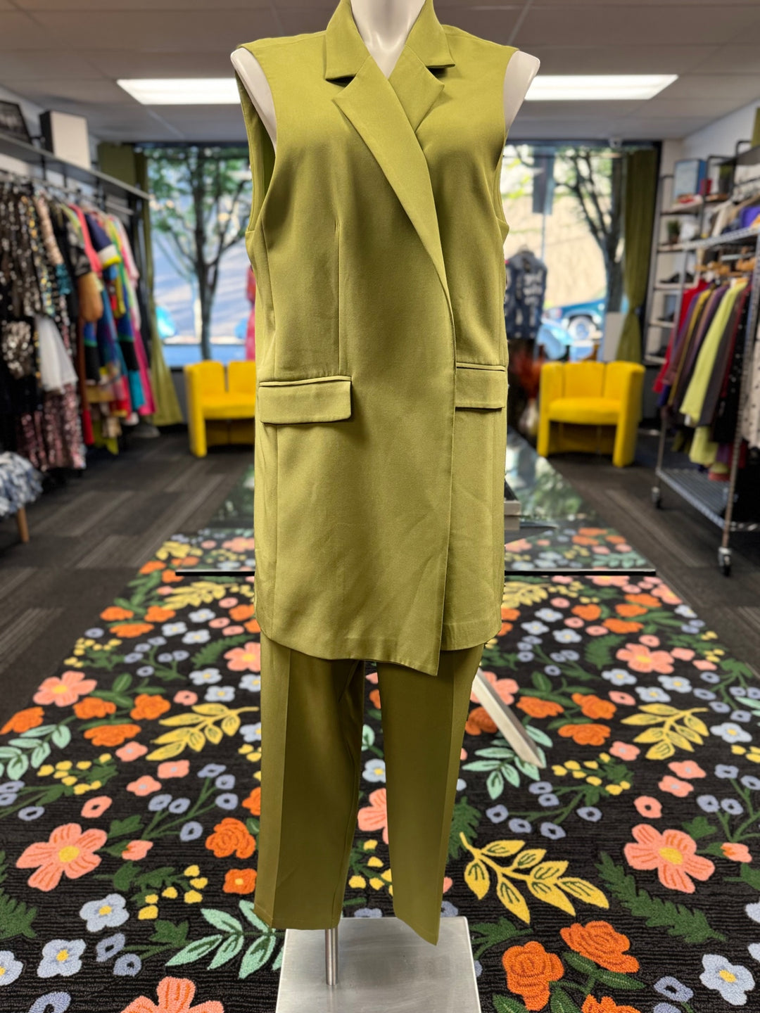 Fashion Nova Women 2pc Suits 3XL Olive Green
