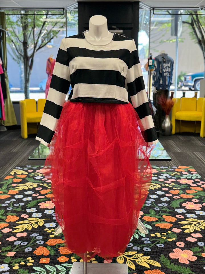 Gumbo Luxury Women's Top & Skirt 2X Red