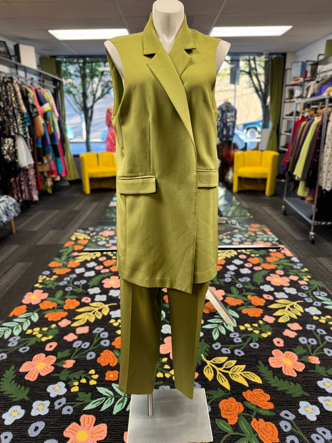 Fashion Nova Women 2pc Suits 3XL Olive Green