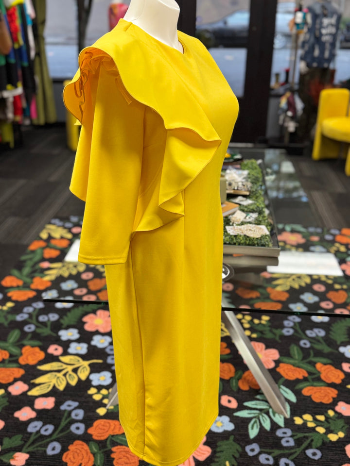 Eien Women's Dress 3XL Yellow