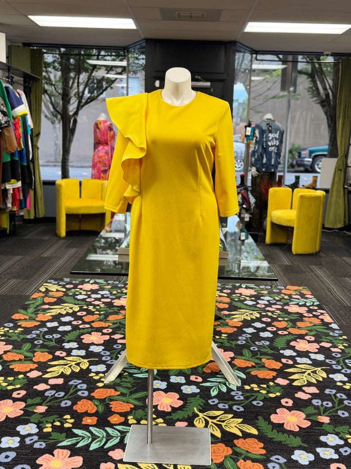 Eien Women's Dress 3XL Yellow