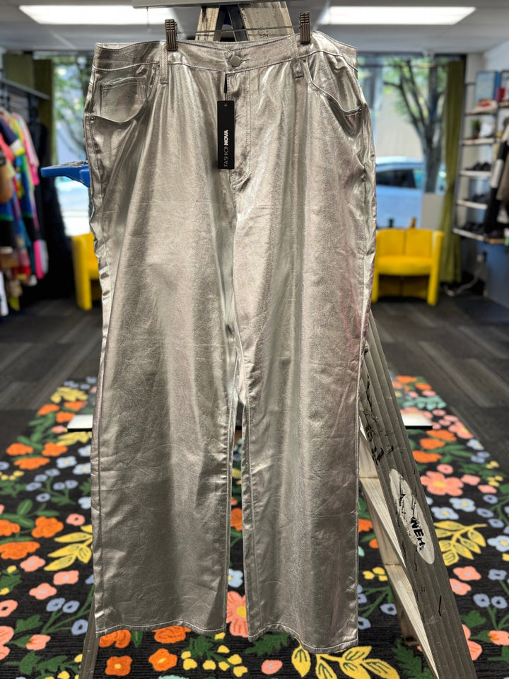 Fashion Nova Women's Pants 20 Silver