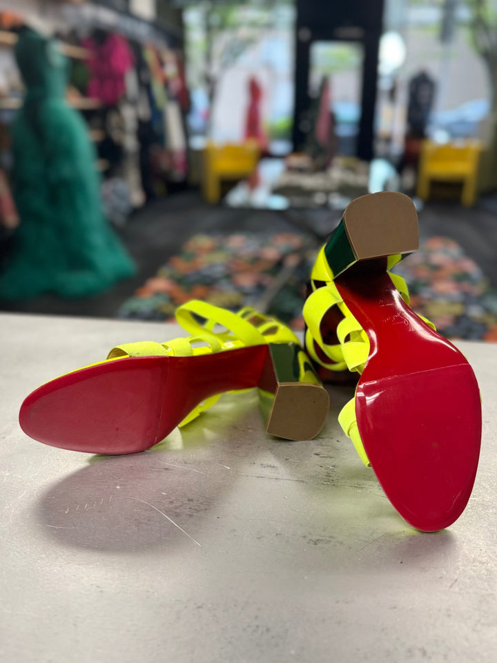 Christian Louboutin Women Shoes 42 / 11 Neon Yellow