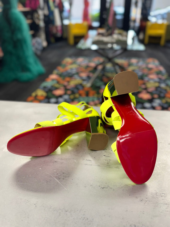 Christian Louboutin Women Shoes 42 / 11 Neon Yellow