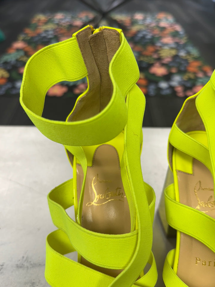 Christian Louboutin Women Shoes 42 / 11 Neon Yellow