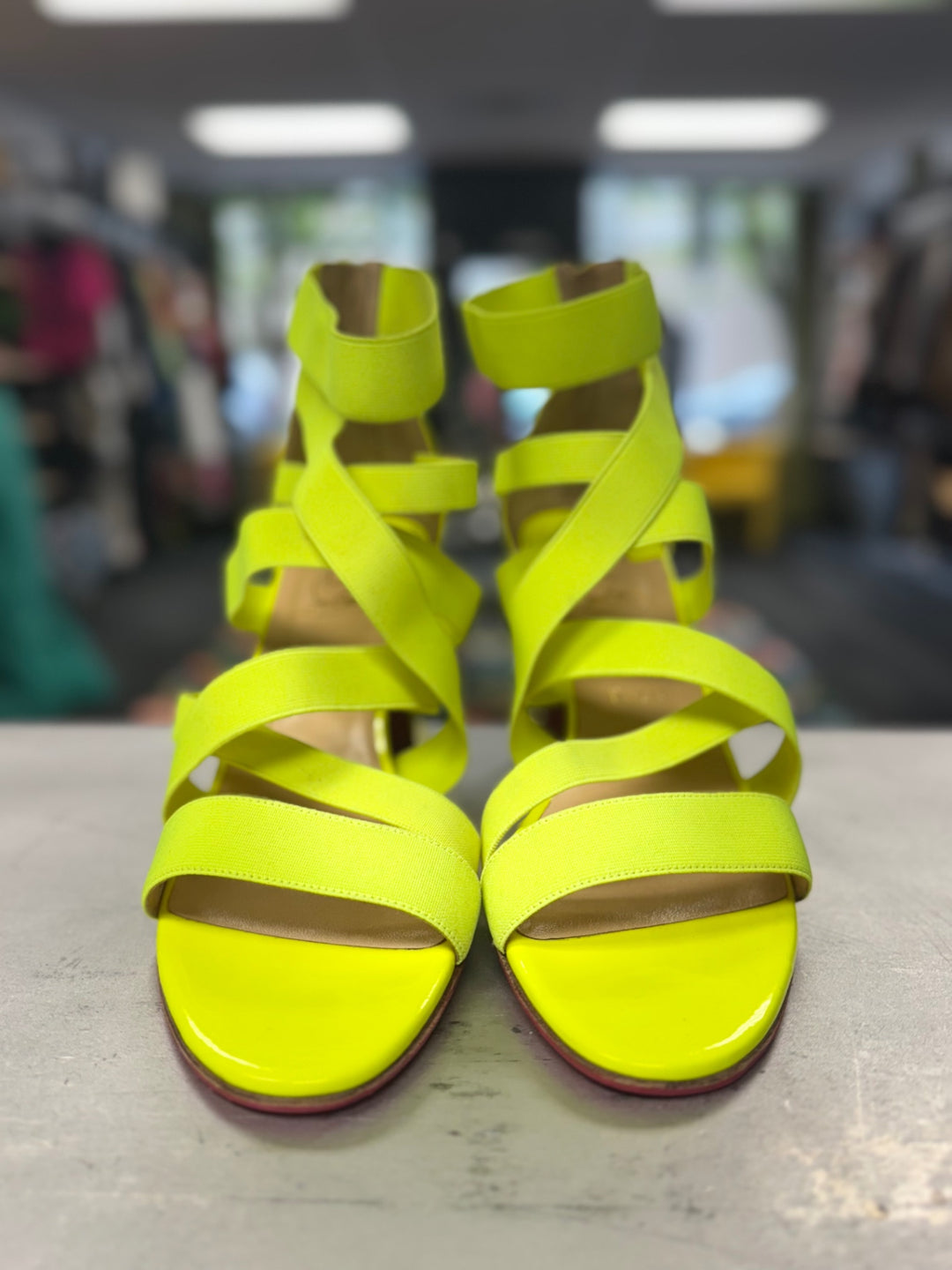 Christian Louboutin Women Shoes 42 / 11 Neon Yellow