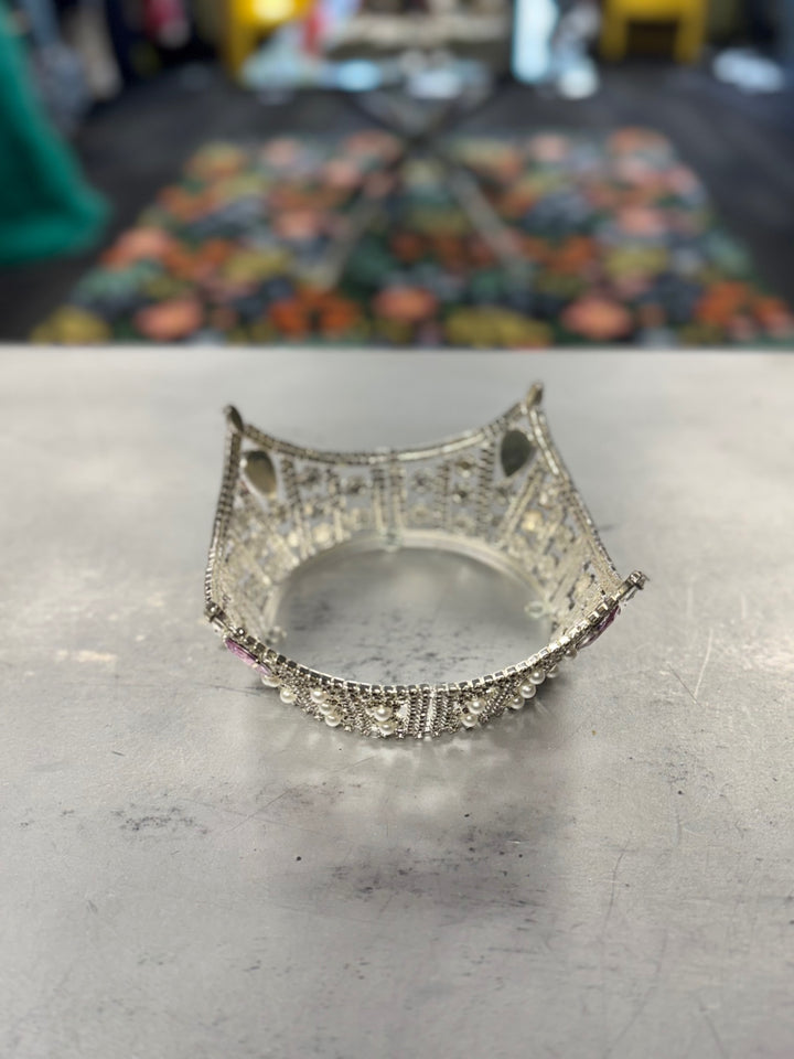 Women's Tiaras Accessories Silver with Pink Accent