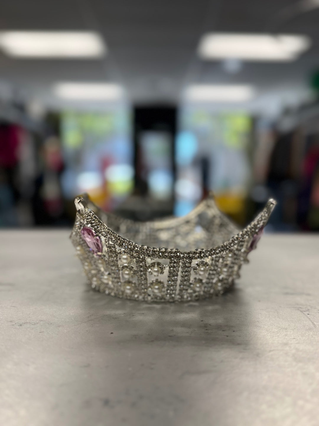 Women's Tiaras Accessories Silver with Pink Accent