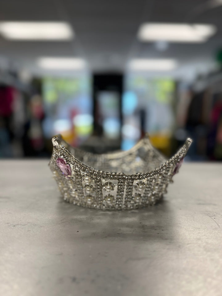 Women's Tiaras Accessories Silver with Pink Accent