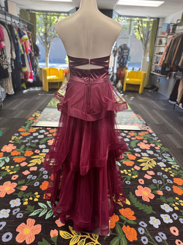 TLC Say Yes Women's Dress 9P Burgundy