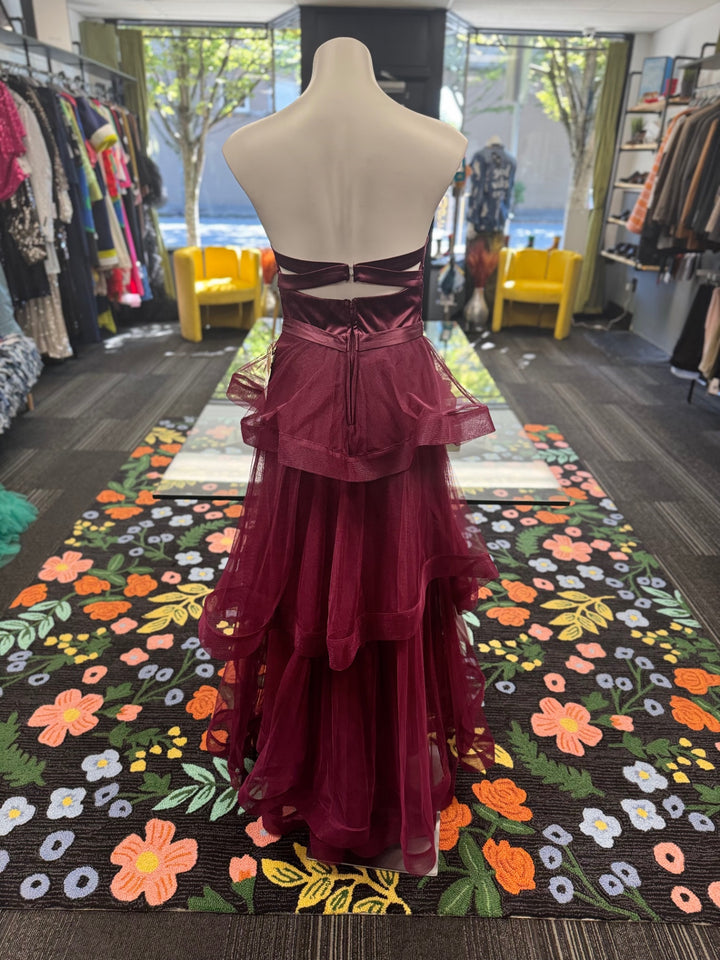 TLC Say Yes Women's Dress 9P Burgundy