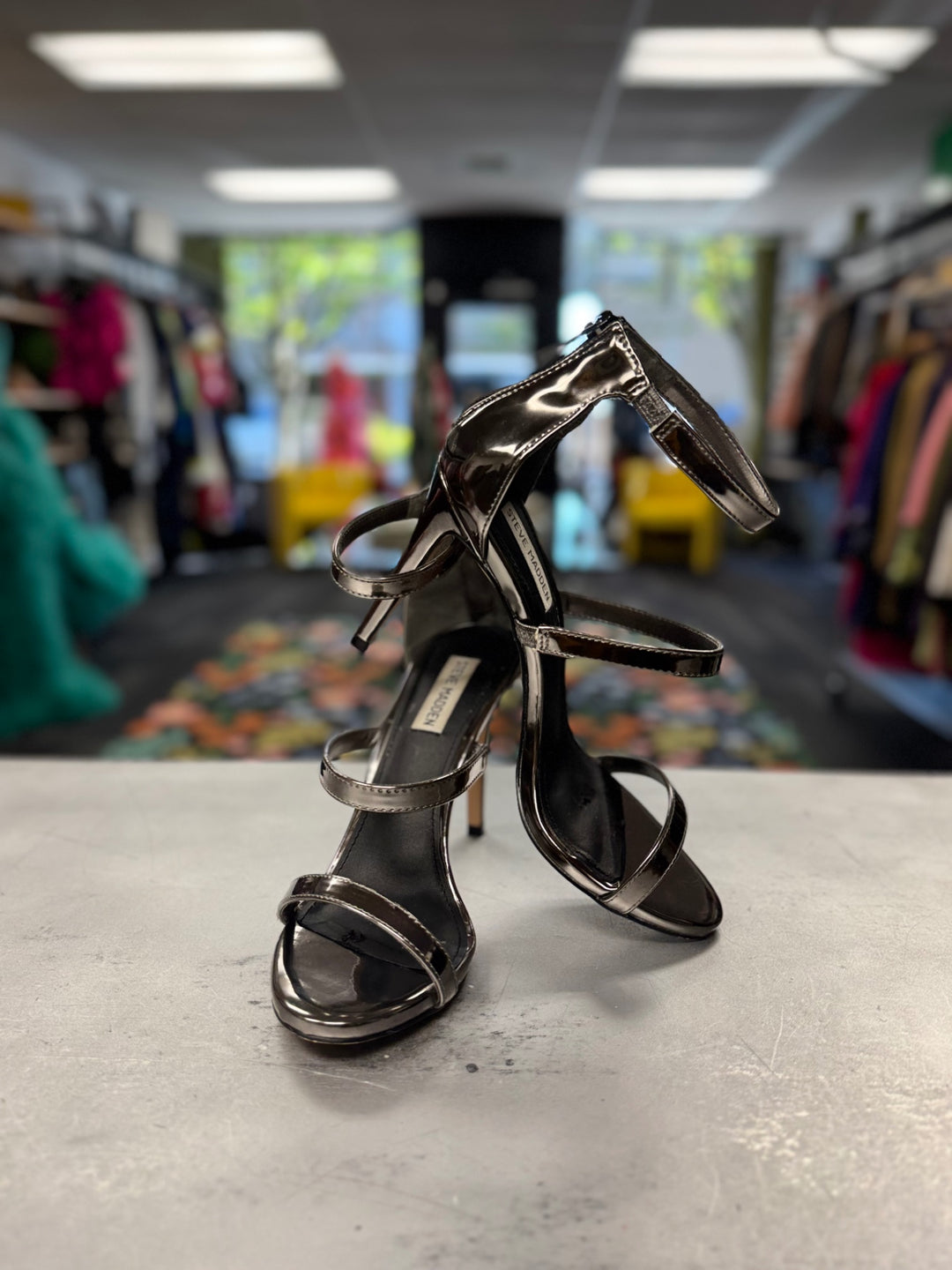 Steve Madden Women Heels 9M Silver