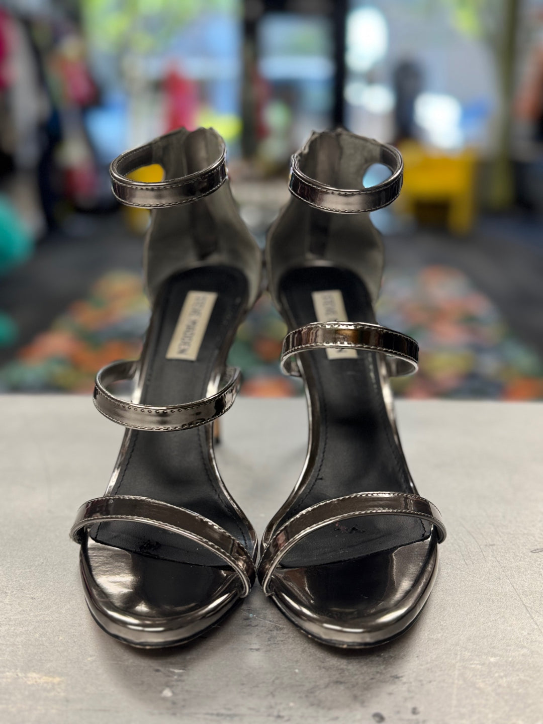 Steve Madden Women Heels 9M Silver