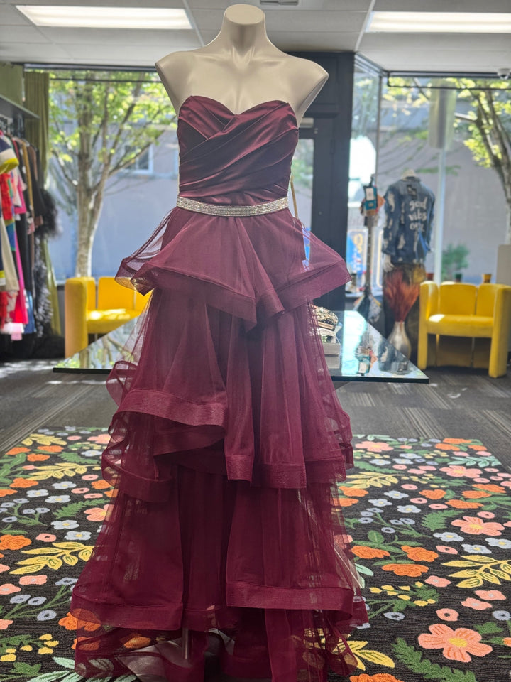 TLC Say Yes Women's Dress 9P Burgundy