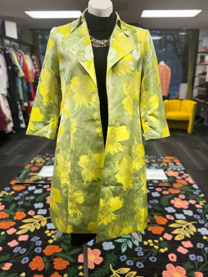 Anne Klein Women Coat 14 (Yellow & Green) 