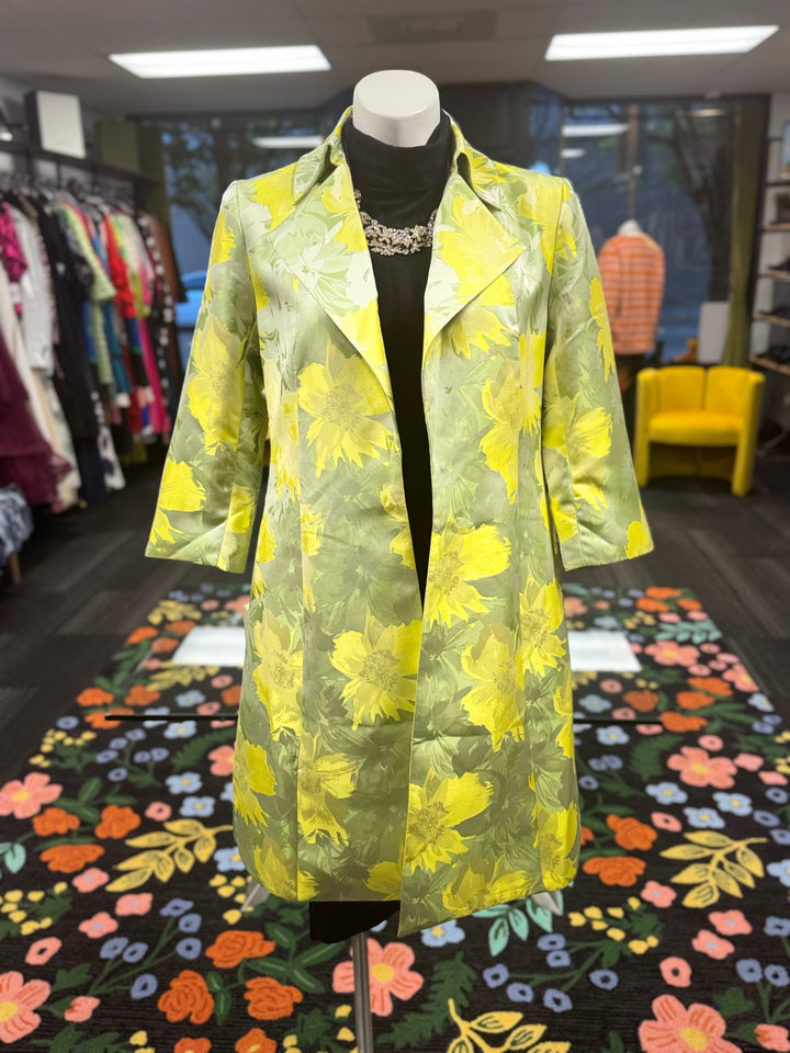 Anne Klein Women Coat 14 (Yellow & Green) 