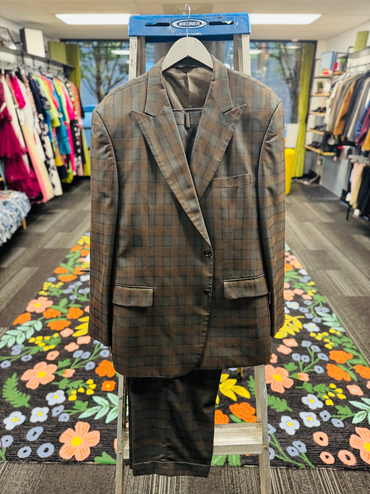 Lineage 2pc Men’s Suit - 52R Brown Plaid