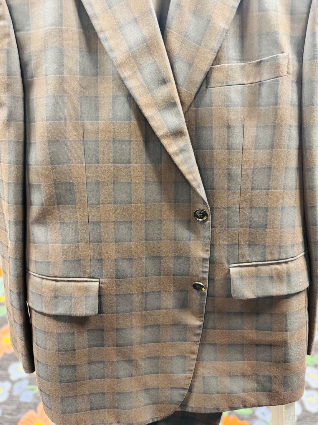 Lineage 2pc Men’s Suit - 52R Brown Plaid