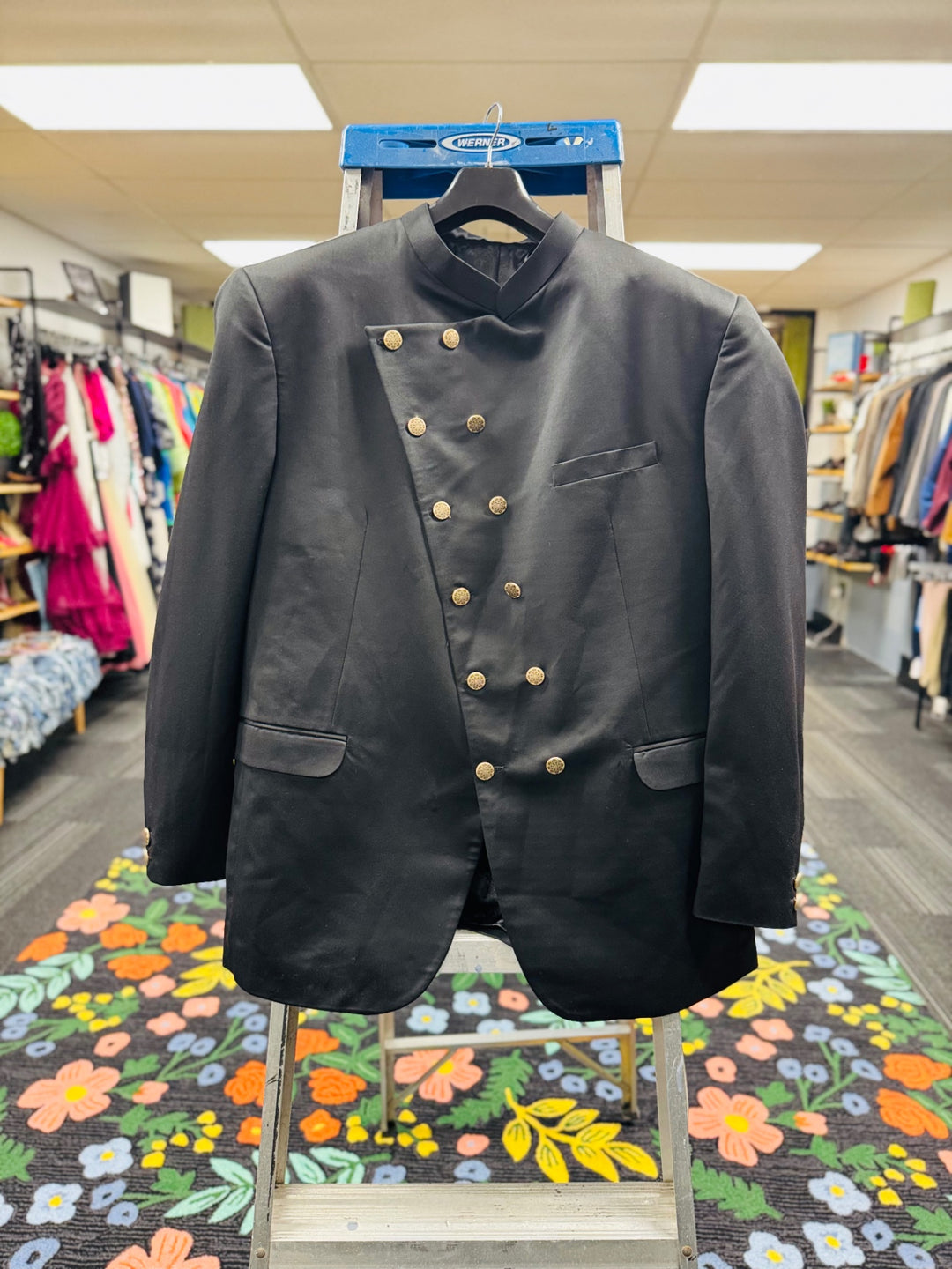 French Crown Men’s Blazer - 52R Black