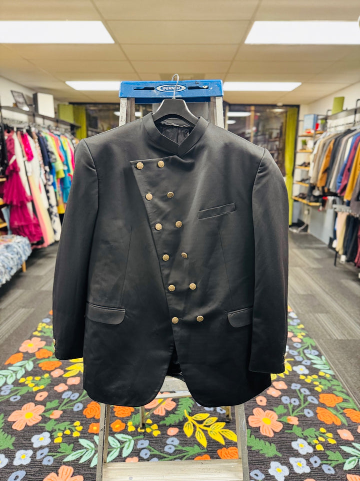 French Crown Men’s Blazer - 52R Black