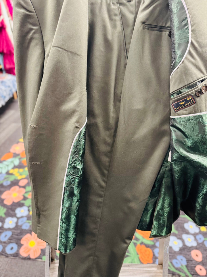 French Crown 2pc Men’s Suit - 54R Olive Green