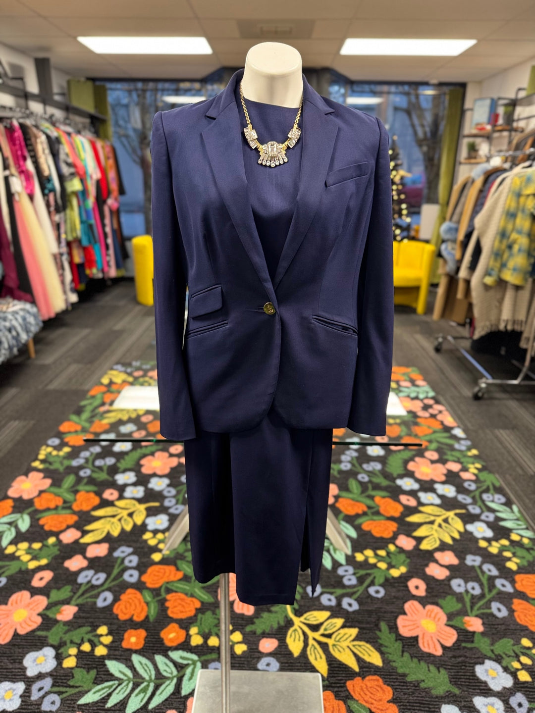 Lauren by Ralph Lauren Women's Suit 10 Navy Blue