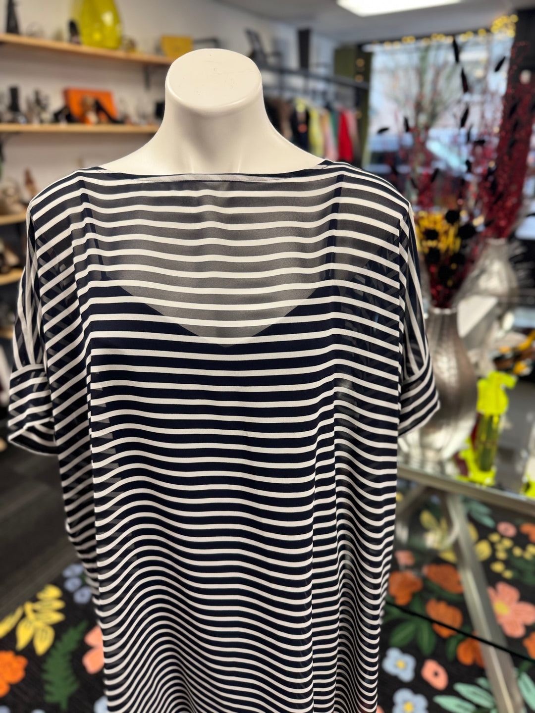 Ralph Lauren Women’s Dress 8 Blue and White