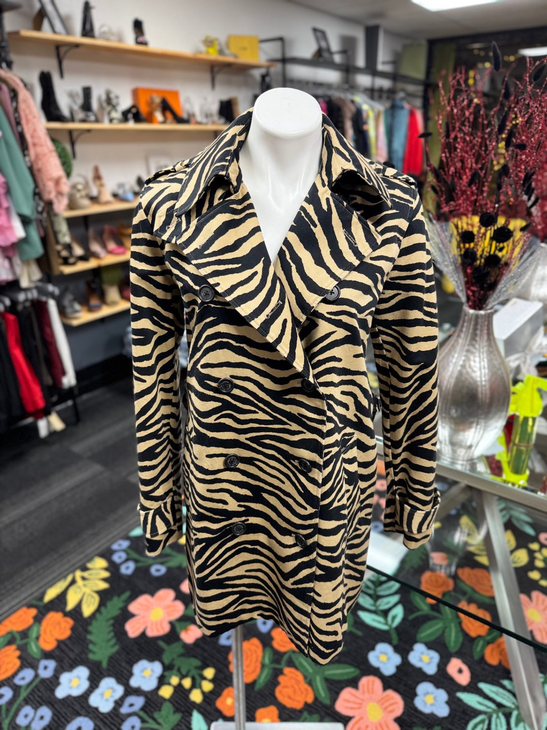 Lauren by Ralph Lauren Women's Coat LG Beige and Black