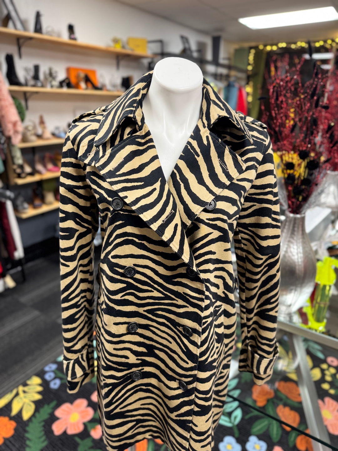 Lauren by Ralph Lauren Women's Coat LG Beige and Black