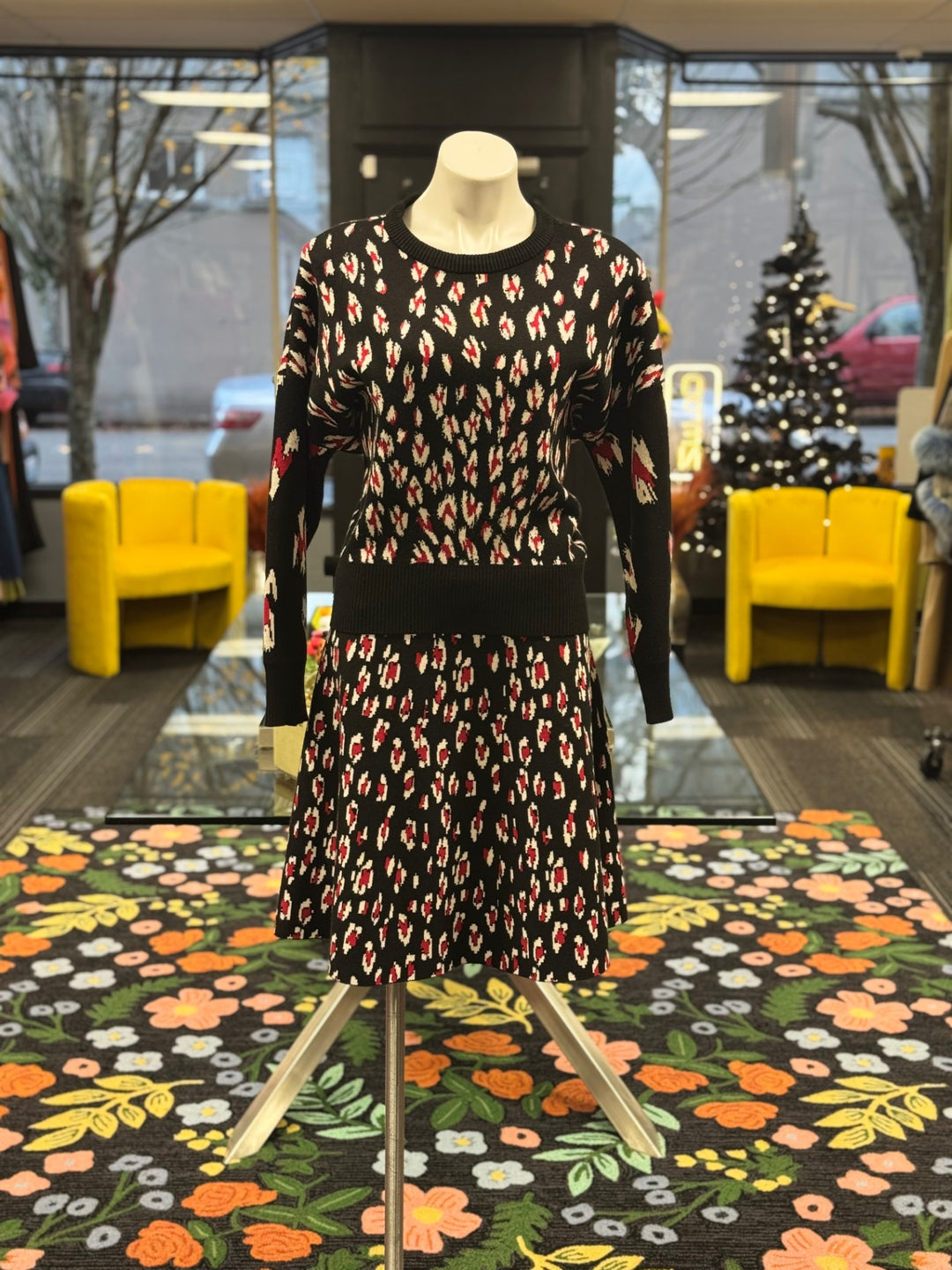 DKNY Women's Dress SM (BLK,WHT,RED) 