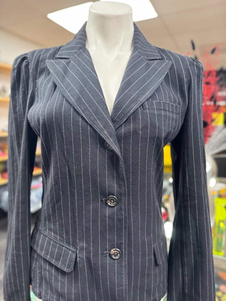 Lauren by Ralph Lauren Women's Separates LG Black w/white pinstripes