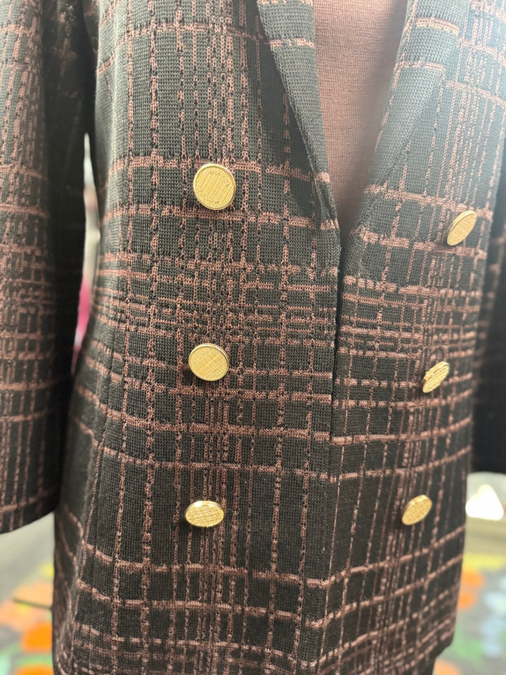 Misook Women's 3pc Suit SM (Brown & Black)