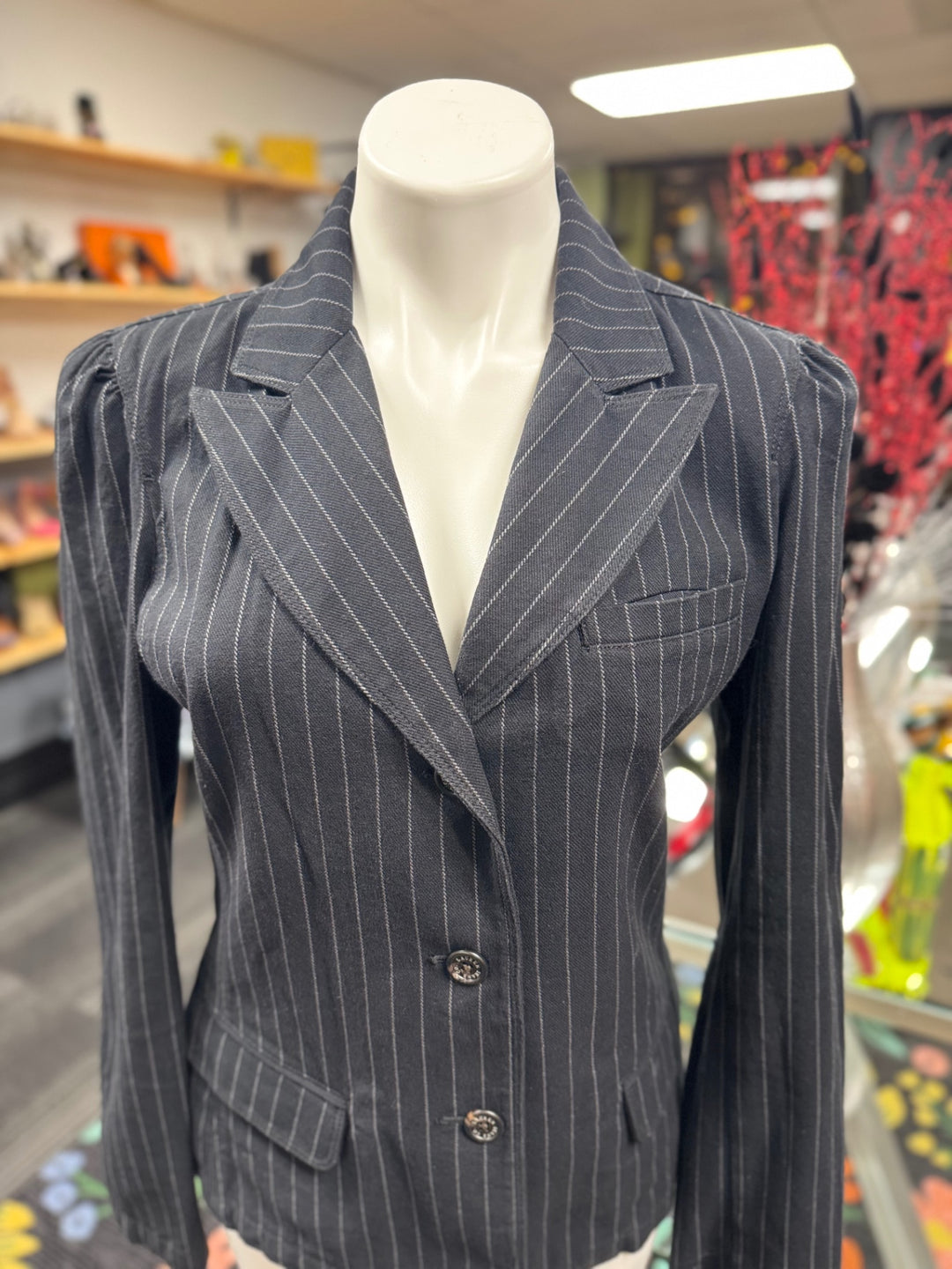 Lauren by Ralph Lauren Women's Separates LG Black w/white pinstripes