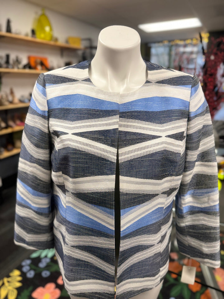 Kasper Women's Jackets 8 Multi-Color (Blue, Black, White) 